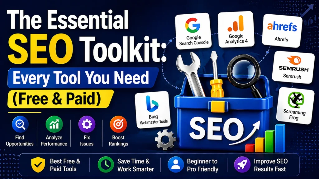 Boost your rankings with the best SEO tools of 2026. From free options like Google Search Console to pro tools like Ahrefs and Semrush, build your ultimate SEO toolkit today.