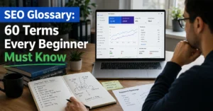 SEO beginner learning key search engine optimization terminology from reports and dashboards