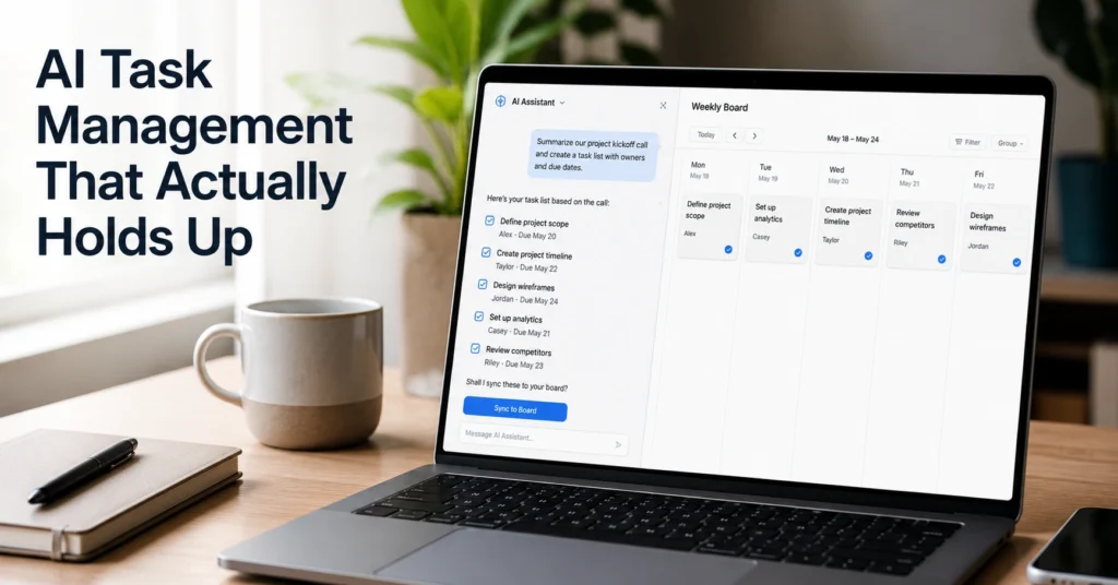 AI converting chat input into structured task board