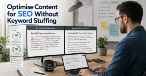 Editor improving page relevance through content structure rather than excessive keyword repetition