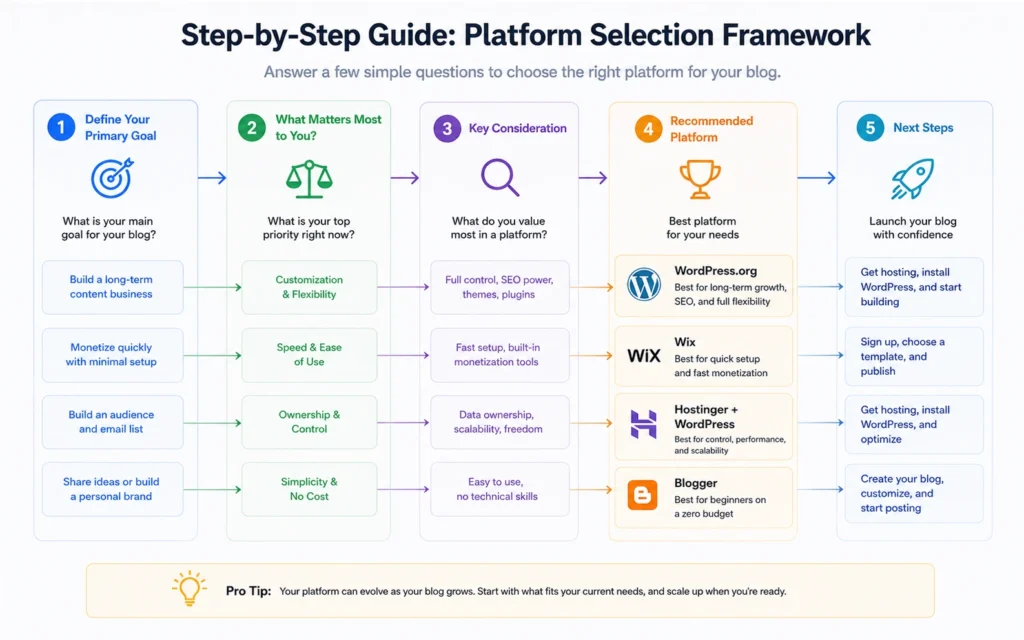 Publishing platform decision workflow