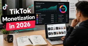 Creator mapping different TikTok monetization methods and revenue streams